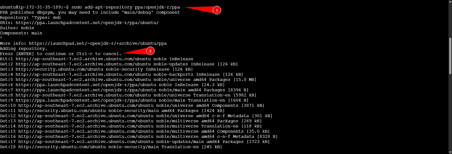 Adding OpenJDK repository on AWS