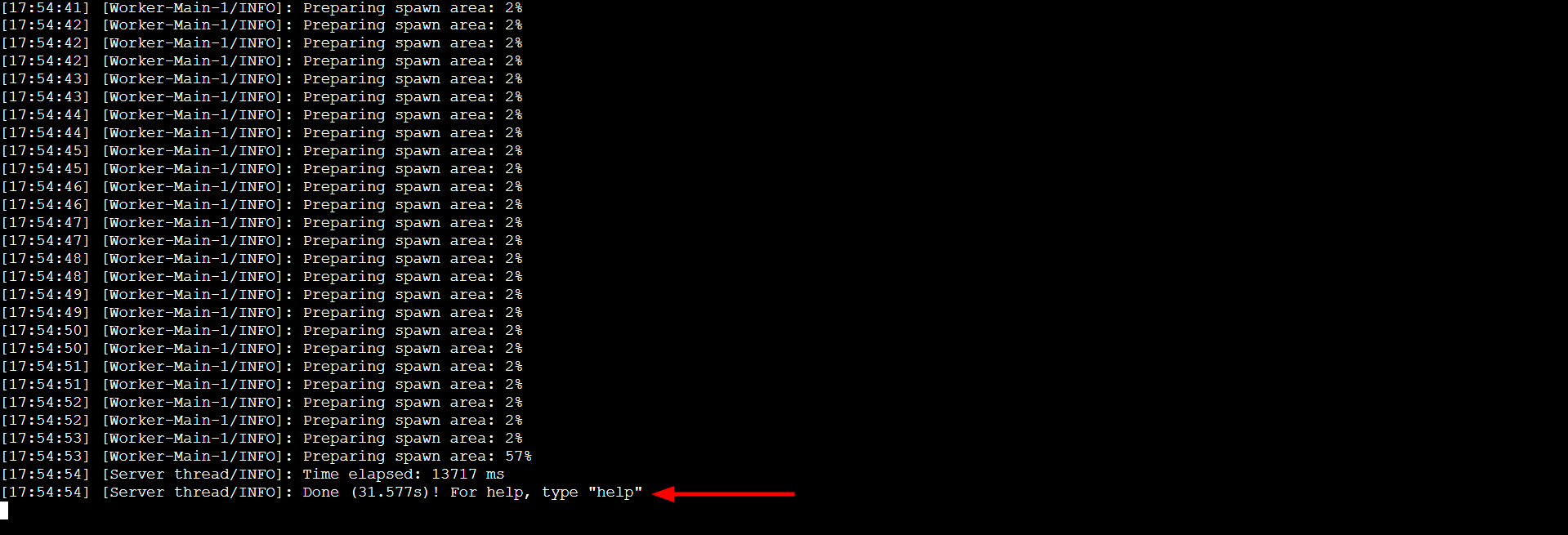 Minecraft server started successfully on AWS