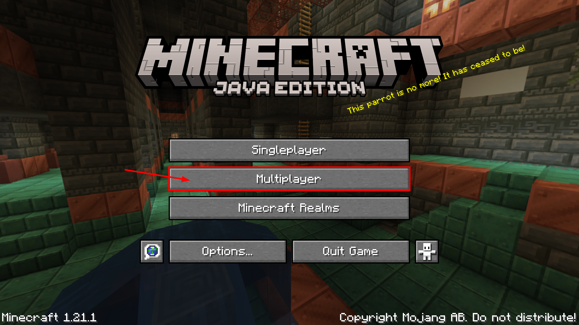 Minecraft multiplayer menu