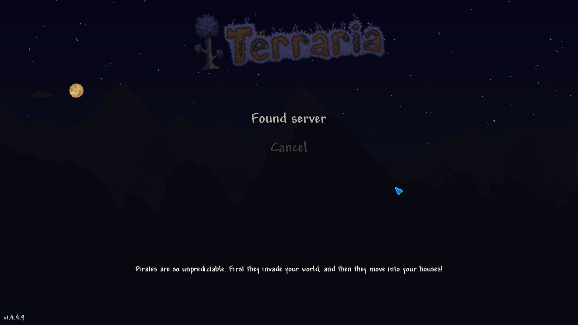 Terraria server found screen